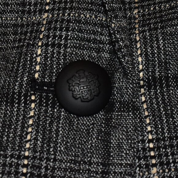 Tahari Relax Fit Grey Black Plaid Blazer Jacket Size 12 - Picture 8 of 14